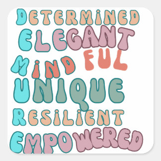 Sticker Carré très faible très mental