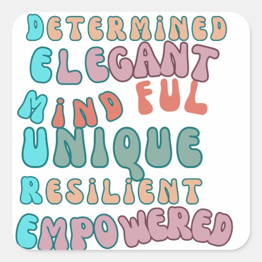 Sticker Carré très faible très mental (Devant)