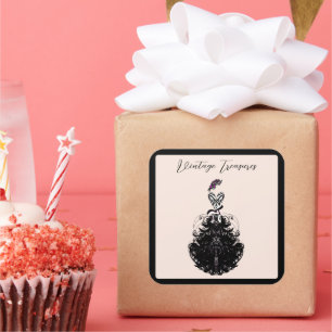 Sticker Carré Trésors vintages Fashion Party Diva