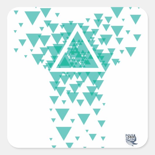 Sticker Carré Triangle (Devant)