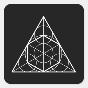 Sticker Carré Triangle circulaire géométrie sacrée