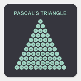 Sticker Carré Triangle de Pascal