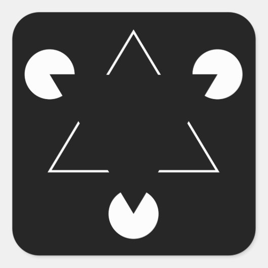 Sticker Carré Triangle Kanizsa (Devant)