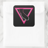Sticker Carré triangle rose californie (Sac)