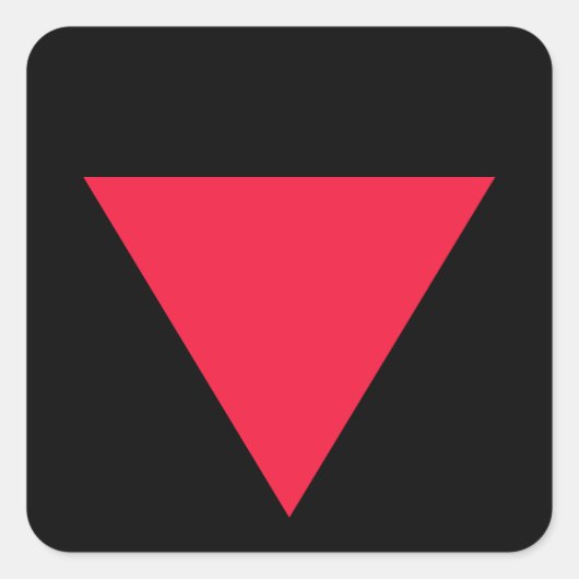 Sticker Carré triangle rouge inversé (Devant)
