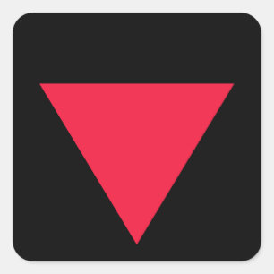 Sticker Carré triangle rouge inversé