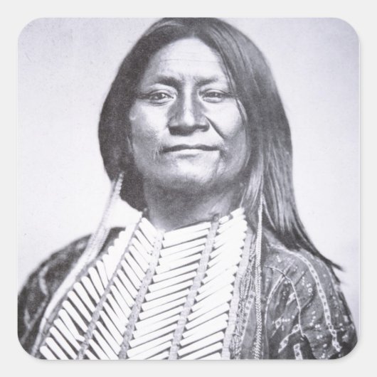 Sticker Carré Tribesman Comanche, 1872 (photo b/w) (Devant)