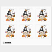 Sticker Carré Trick or Treat Halloween Gnome (Feuille)