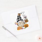 Sticker Carré Trick or Treat Halloween Gnome (Enveloppe)