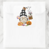 Sticker Carré Trick or Treat Halloween Gnome (Sac)
