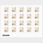 Sticker Carré Trick or Treat Halloween Party Favoriser (Feuille)