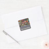 Sticker Carré Trick or Treat, Happy Halloween (Enveloppe)