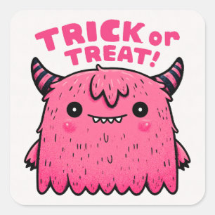 Sticker Carré Trick or Treat ! - Monstre #5