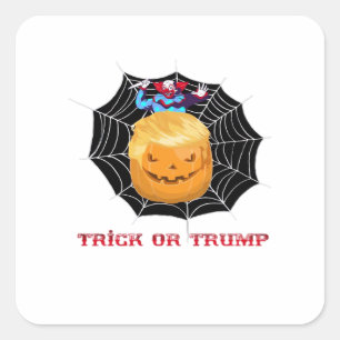 Sticker Carré Trick Ou Halloween Clown effrayant