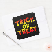 Sticker Carré TRICK OU TRAITER drôle halloween (Enveloppe)