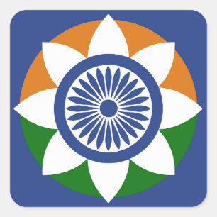 Sticker Carré Tricolor Chakra