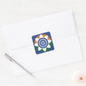 Sticker Carré Tricolor Chakra (Enveloppe)