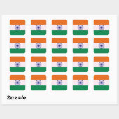 Sticker Carré Tricolore indien Tiranga (Feuille)