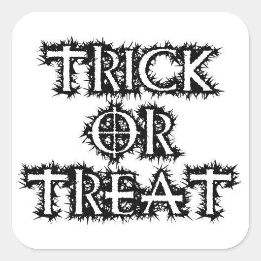 Sticker Carré Tricoter ou traiter (Devant)