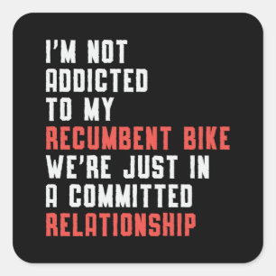 Sticker Carré Tricycle Triker Recumbent Bike Trike Vintage Funny