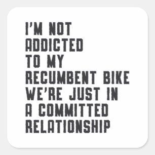 Sticker Carré Tricycle Triker Recumbent Bike Trike Vintage Retro