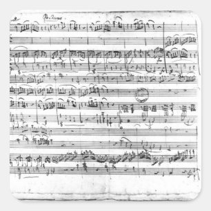 Sticker Carré Trio, dans la pièce E major 'Kegelstatt'