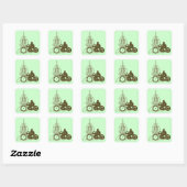Sticker Carré Triomphe vintage (Feuille)