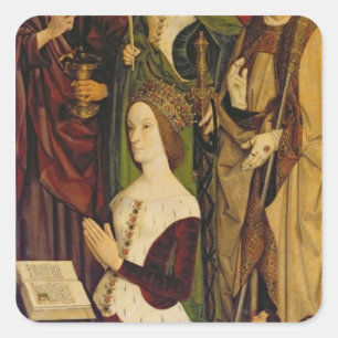 Sticker Carré Triptyque de Moïse et de Bush en feu