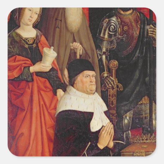 Sticker Carré Triptyque de Moïse et de Bush en feu (Devant)