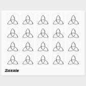 Sticker Carré Triquetra argenté brillant (Feuille)