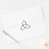Sticker Carré Triquetra argenté brillant (Enveloppe)