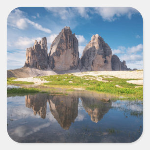 Sticker Carré Trois cimes de Lavaredo/Drei Zinnen montagnes dolo