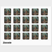 Sticker Carré Trois langues (Feuille)