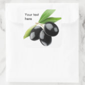 Sticker Carré Trois olives noires (Sac)