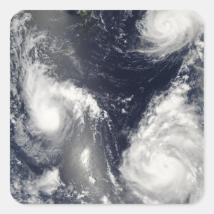 Sticker Carré Trois ouragans différents