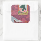 Sticker Carré Trois petits cochons (Sac)