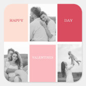 Sticker Carré Trois photos | Bonne Saint Valentin (Devant)