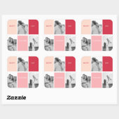 Sticker Carré Trois photos | Bonne Saint Valentin (Feuille)