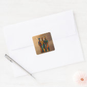 Sticker Carré Trois Sages Abstraits (Enveloppe)