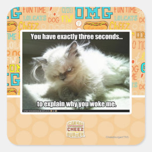 Sticker Carré Trois secondes