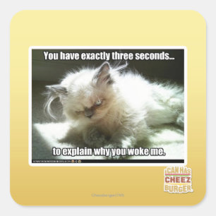 Sticker Carré Trois secondes