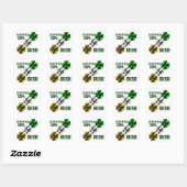 Sticker Carré Trois Shamrocks (Feuille)