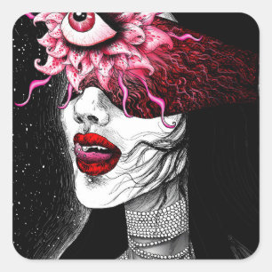 Sticker Carré Troisième oeil