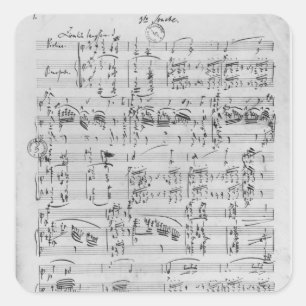 Sticker Carré Troisième sonate pour le piano et le violon