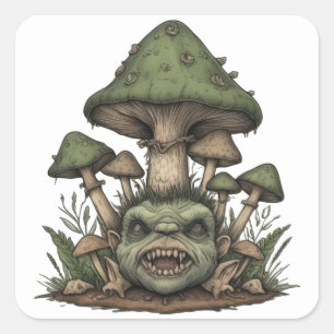 Sticker Carré Troll de Tabouret