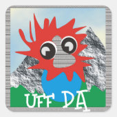 Sticker Carré Troll Uff da (Devant)