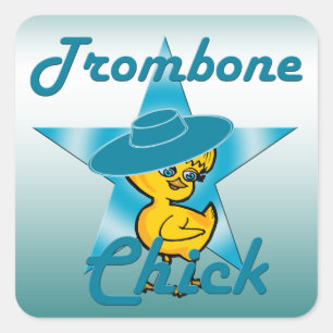 Sticker Carré Trombone Chick #7