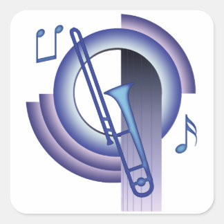 Sticker Carré Trombone Déco2