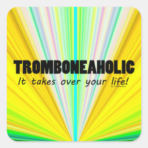 Sticker Carré Tromboneaholic