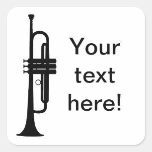 Sticker Carré Trompette personnalisée